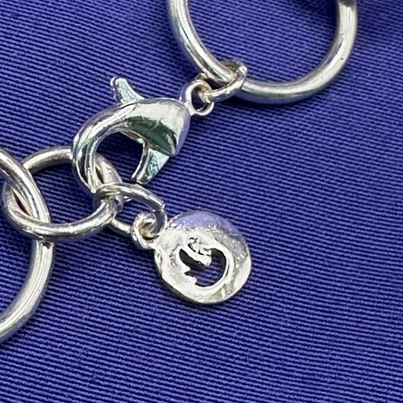 Swarovski Long Dual-Tone Open Ring Chain Necklace - Picture 7 of 8